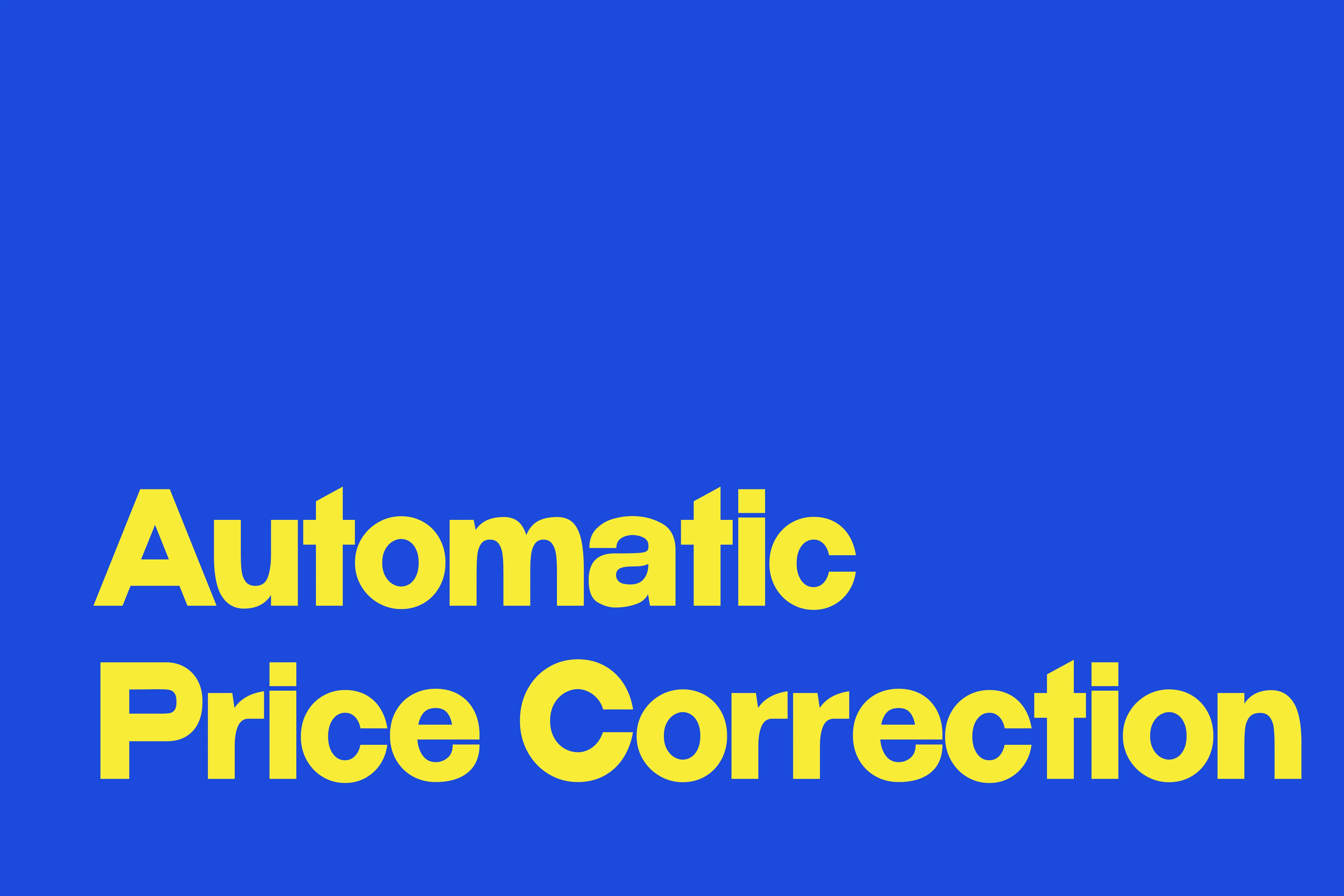 Automatic Price Correction