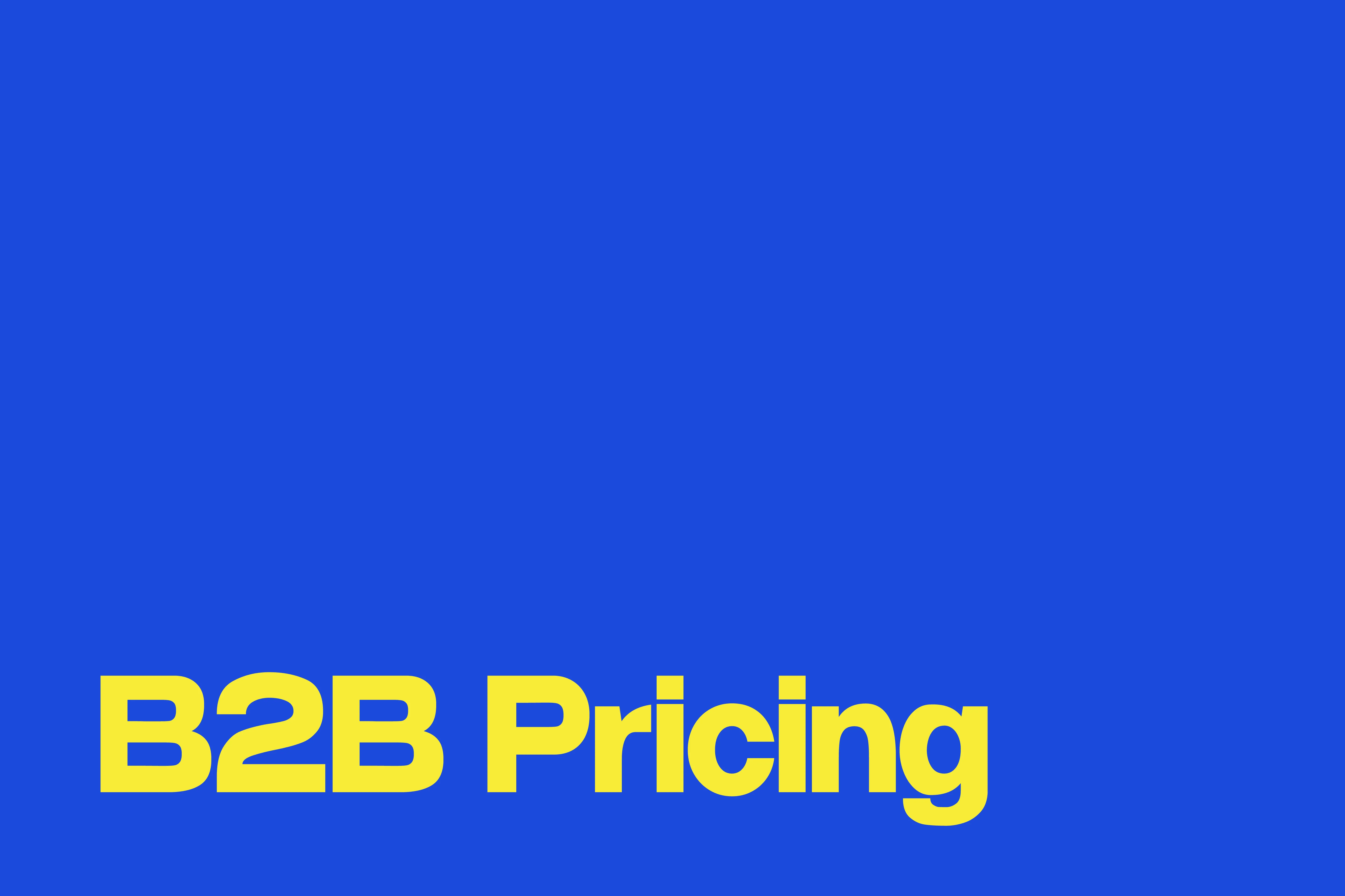 B2B Pricing