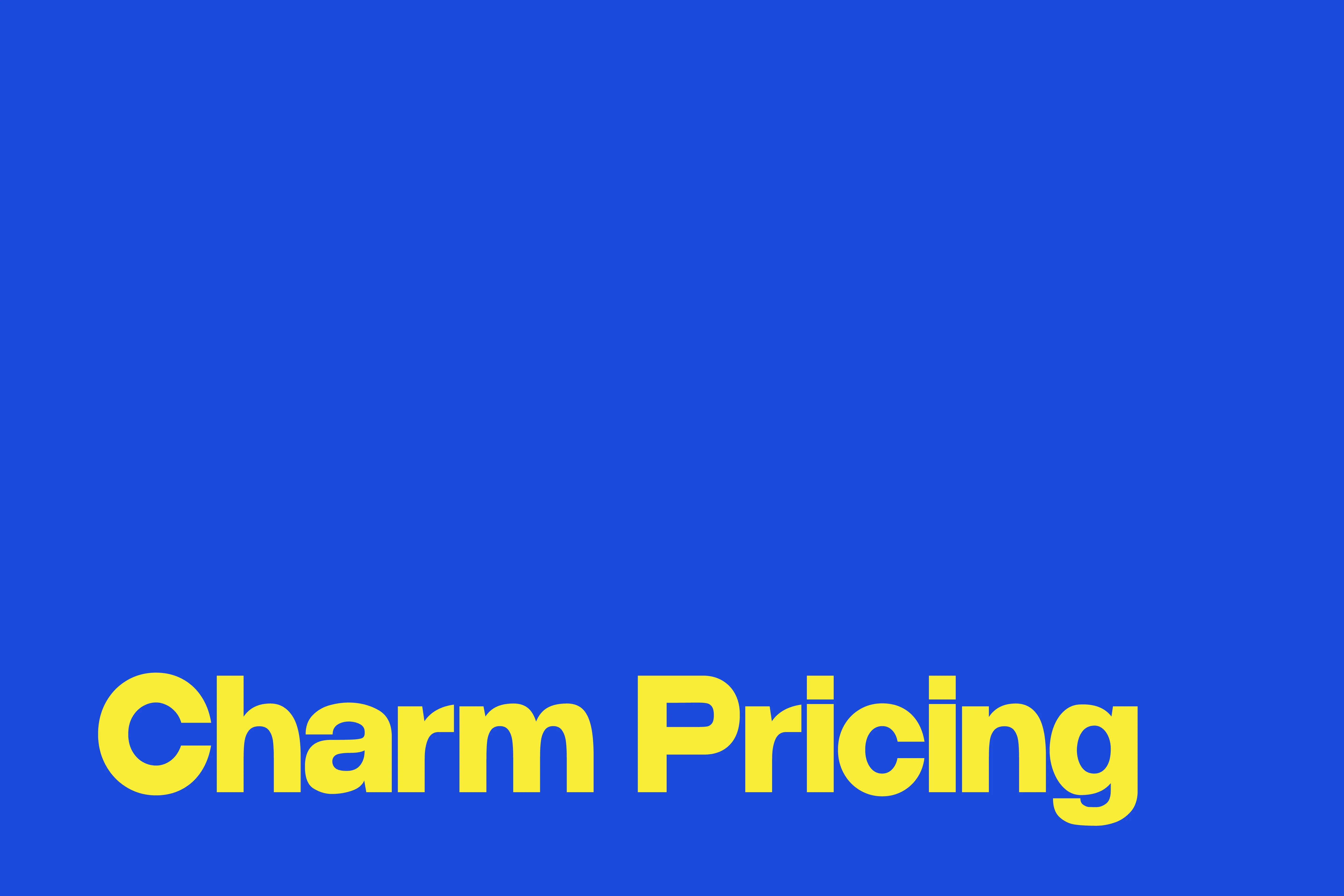 Charm Pricing